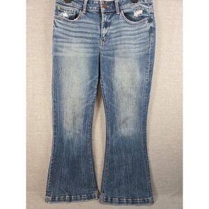 BKE Stella Womens 30x29 Medium‎ Wash Bootcut Jeans Slim Flare Distressed Grunge